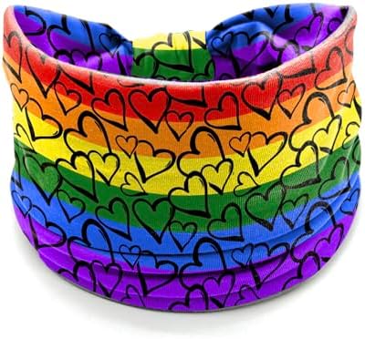 winthrop 4 Pcs Rainbow Pride Headbands for Women & Men – LGBTQ+ Love is Love Wide Stretch Hair Bands – Colorful Festival Yoga Sports Head Wraps for Gay Pride Parade & Daily Wear