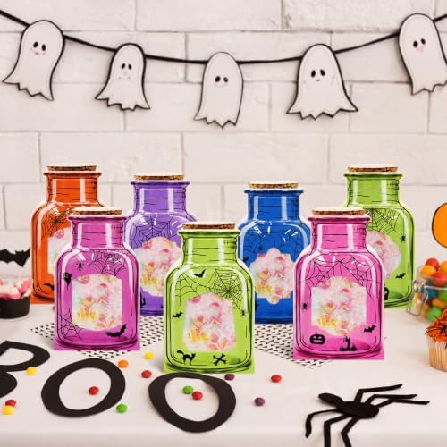 36 Pack Halloween Treat Bags Witch Paper Bottle Candy Box with Clear Bags