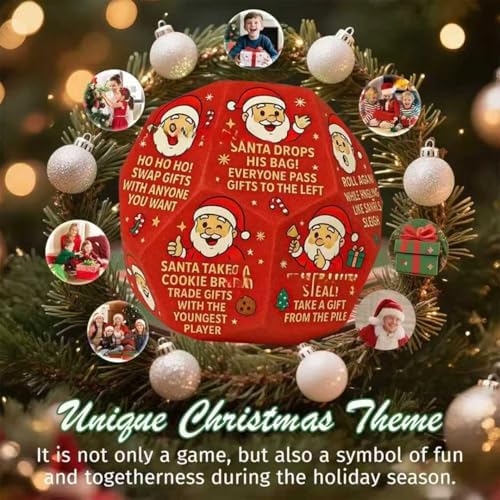 Christmas Santa Swap Gift Exchange Dice,Hilarious Exchange Party Game Dice Game,Christmas Stocking Stuffers Gift Exchange Dice Games,Exchange Gifts Family Gamefor Xmas,Party,Family Night,Holiday