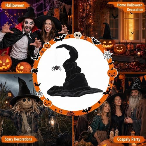 Kendane Halloween Decorations Witch Hat,Cosplay Costume Hat for Party Decor