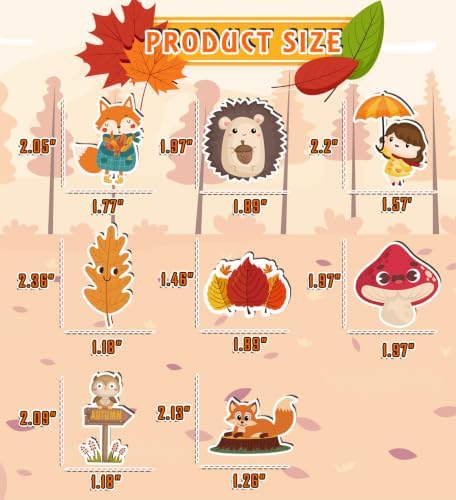Fall Stickers,Thanksgiving Stickers for Kids,Non-Repeating Sticker for Kids