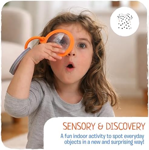 Scavenger Hunt at Home | Indoor Toddler Activity Cards with Magic Kaleidoscopic Lens | Sensory Games for 2-3 Year Olds | Learning Toys | Rainy Day Activity for Kids