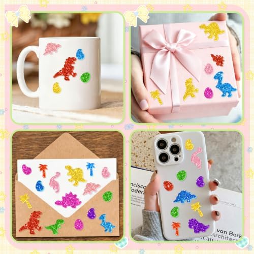 664 PCS Foam Stickers Glitter Foam Stickers for Kid Crafts,Dinosaur Sticker