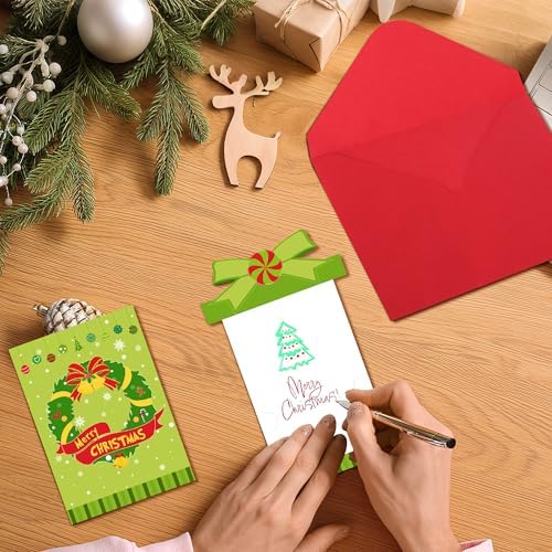 12 Set Christmas Money Gift Card Sleeves, Money Holder Cash Gift Ornaments