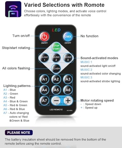 Luditek 2-Pack Sound Activated Party Lights with Remote, Disco Ball Strobe