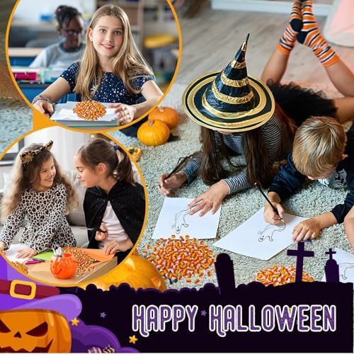 JUNEBRUSHS 150 Pcs Halloween Mini Erasers, Fake Candy Corn Erasers Bulk