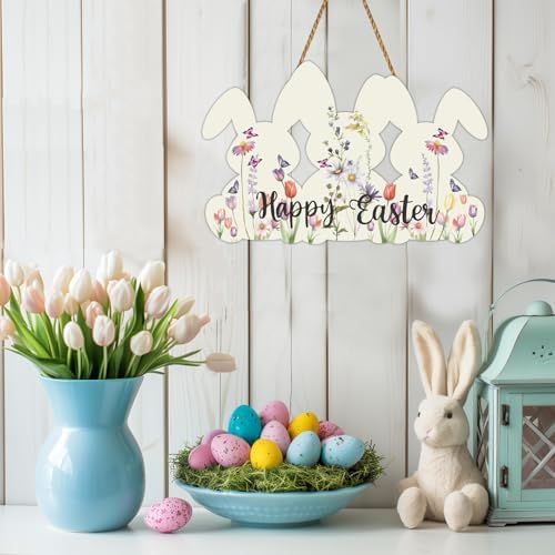 Easter Wreaths for Front Door Bunny Easter Door Decorations Wall Decor