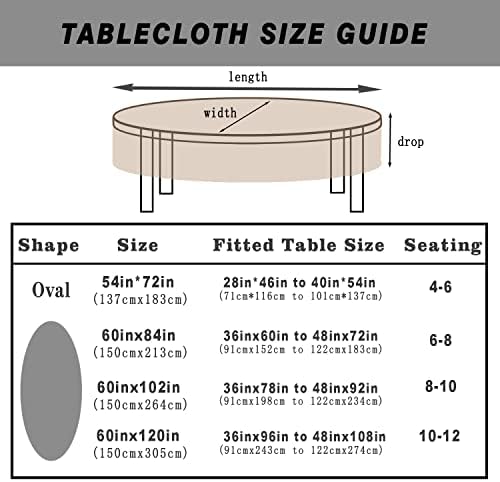 Pink Floral Tablecloth Decoration Tablecloths, Pink Rose Rosette Butterfly Table Covers, Waterproof Table Cover for Dinner Kitchen Party Holiday Decor 60"x 102" Oval
