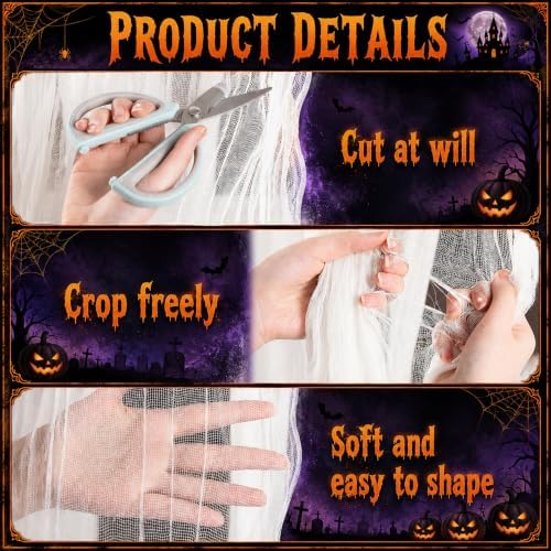 Tlswshsy 500'' x 39''Large Halloween Creepy Cloth, Spooky Gauze Decoration