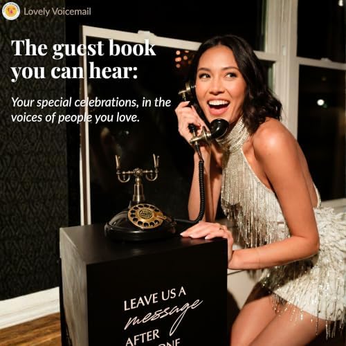 Audio Guest Book, Voicemail Phone Guestbook, Black Rotary