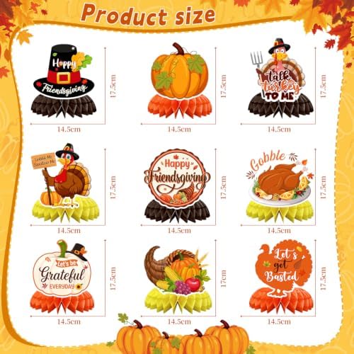 JULMELON 8 Pcs Friendsgiving Centerpieces Thanksgiving Table Decorations