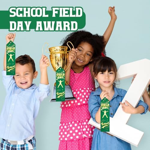 Kisston 100 Pcs Field Day Participant Ribbons Award Ribbon Prize Ribbons Winner Recognition Ribbon with Card and String for Competition Sports Event Contest Prize Ornaments (Classic)
