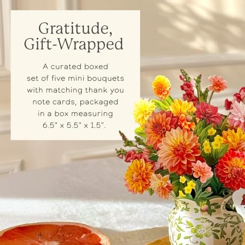 Freshcut Paper Mini Thank You Blooms Boxed Set of 5