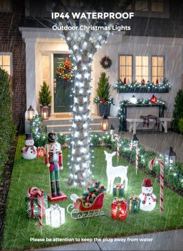 LED Christmas Lights Indoor Outdoor, 33FT 100 Count Mini String Lights