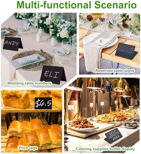 20Pcs Food Labels for Party Buffet, Mini Chalkboard Signs for Food