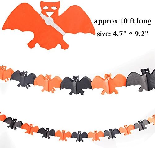 5 Pcs Halloween Paper Garlands Bunting Banners Flags Door Wall Window Hanging Decoration Ornaments Home Office Hotel Party Scene Decoration Supplies