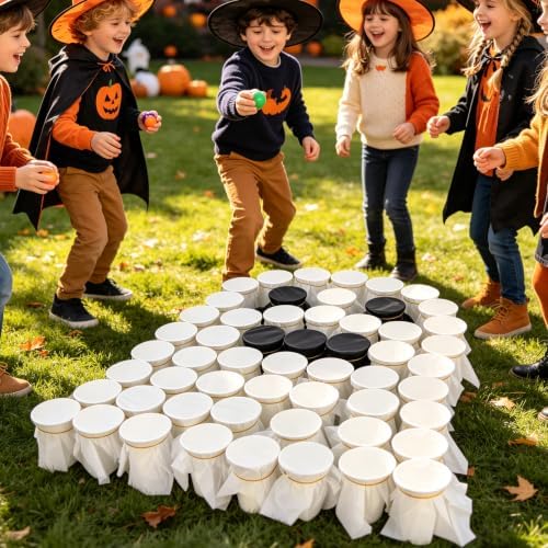 RISICULIS 50 Pcs Halloween Ghost Punch Game Set, DIY Prizes Party Supplies