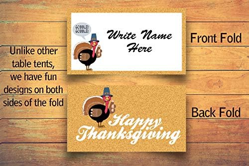 Stonehouse Collection Turkey Guest Thanksgiving Place Cards, 25-Count