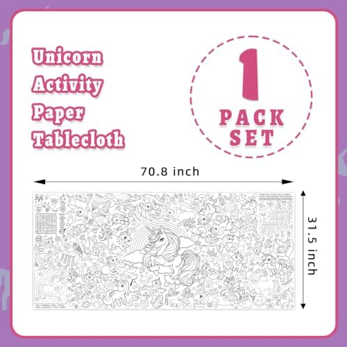 Unicorn Coloring Poster & Table Cover - 71" x 31.5"