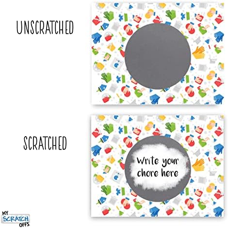 My Scratch Offs Chore Chart Scratch Offs DIY Make Your Own 20 Pack 3x4 Cards & Stickers Make Chores Random Motivation