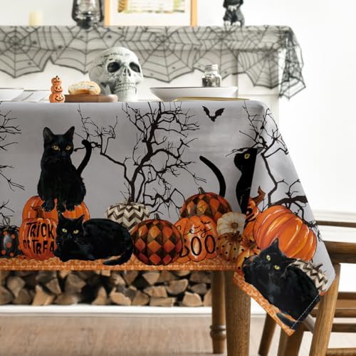 Horaldaily Halloween Tablecloth 60 x 104 Inch Rectangular Buffalo Plaid