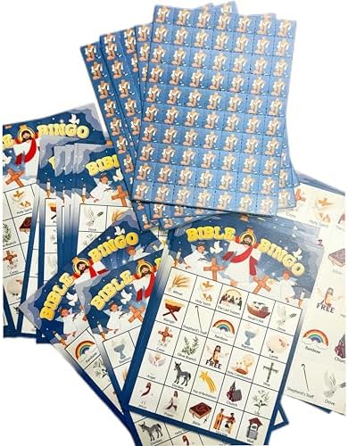 24 Players Christian Bible Bingo Game for Adults Kids