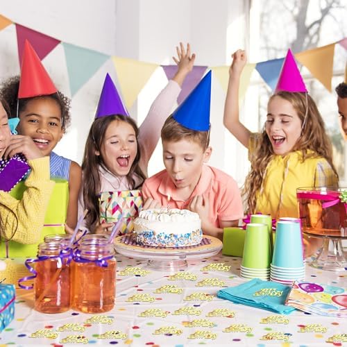 Happy Birthday Gold Confetti for Table - Party Decoration Supplies, Perfect for Sprinkling Scatter and Table Decorations
