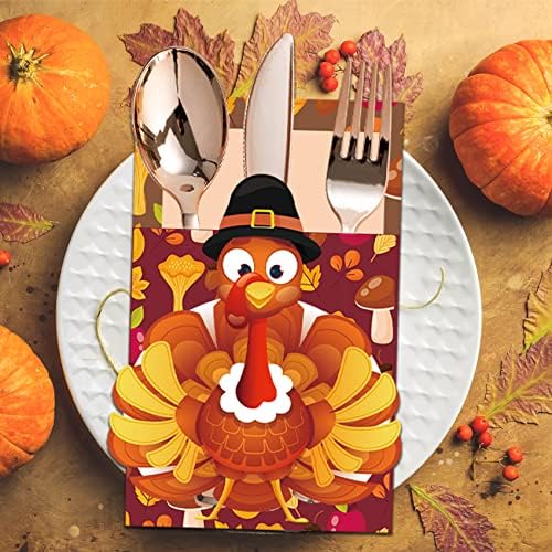 Thanksgiving Table Decorations, Thanksgiving Tableware Cutlery Holder Decor
