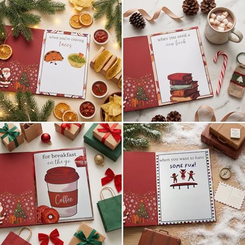 3Pc Christmas Gift Card Book for Adults,Card Gift Book with Envelopes Gifts