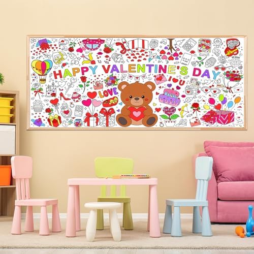 SPERINGEEN Valentines Tablecloth Decorations, Valentines Crafts for Kids