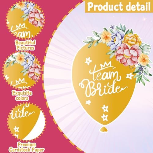 22 Pcs Bridal Shower Photo Booth Props Funny Gold Bachelorette Party Selfie Props Decoration Supplies Ideas Favors