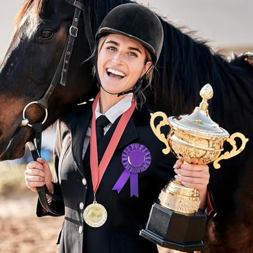 20PCS Blank Award Ribbons, Prize Ribbons for Medals (10 Colors)