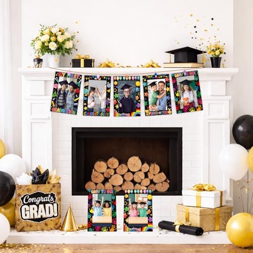 50Pcs Graduation Paper Photo Frames 4x6 K Picture Frame with Clips String