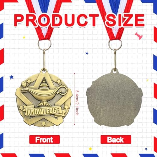 Quelay 30 Pcs 2 Inches Award Medals Bulk Medals Bulk with Neck Ribbons Metal Trophy Award Prize Gift for Tournaments, Competitions, Party, Kids and Adults