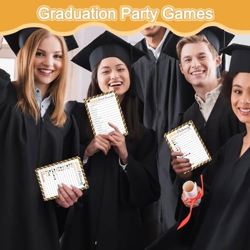 COCHIE 30 Players Class of 2026 Graduation Party Games, Graduation Pattern Words Pictionary Game, Word Scramble Guess Game with Answer Key, Grad Parties Supplies Favor (Grad Pictionary)