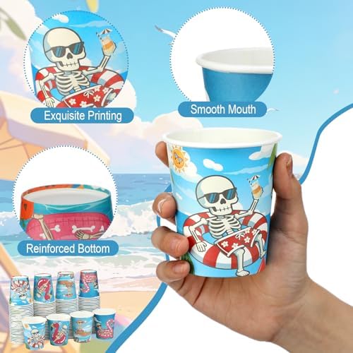 Funtery 100 Pcs Halloween Paper Cups Halloween Party Decorations