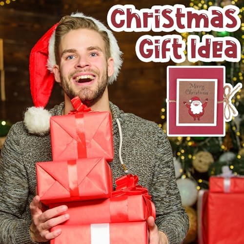 Engrowtic Christmas Gift Card Book, Money Holders for Cash, 5 Slots, Santa