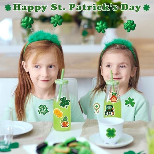 120 PCS St Patricks Day Stickers for Kids - St Patricks Day Decorations - St Patricks Day Accessories Shamrock Decorations,St. Patrick’s Day Crafts Gifts for Boys Girls