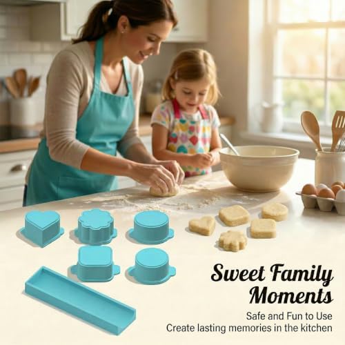 5 PCS Cake Pop Mold Set with 7.8-inch Tray, 5 Shape Cakepop Cutter