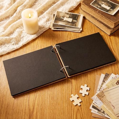 Cinnvoice Our First Year Scrapbook, 1-Year Down Photo Album for Couples Handmade DIY Memory Notebook Family Photo Album for Couples Husband Wife Memory Book(Our First Year-white)