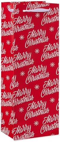 American Greetings Multi Design Wine Gift Bags, Red, White and Silver (5 Bags)