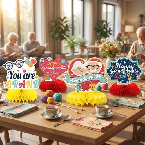 10Pcs Happy Grandparents Day Centerpieces Decoration for Table