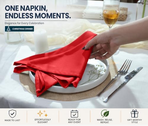 Ruvanti Cloth Napkins Set of 12, Cotton Enrich 18”x18” - Multi Color
