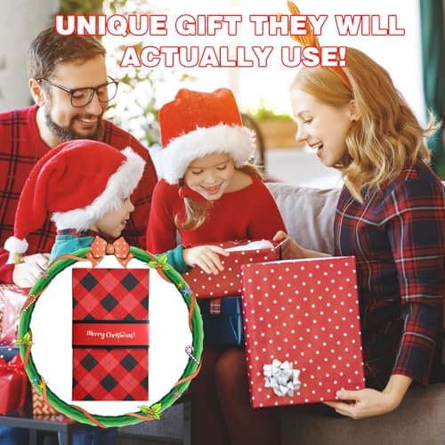 5Pcs Handmade Christmas Gift Card Booklet, Handmade ChristmasGift Card Holder Book, Christmas Money Holder Envelope Booklet, DIY XmasGift, Party Gift Supplies