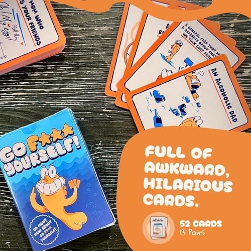 Go F Yourself! Grown Up Go Fish Card Game, Funny Gag Gift Card Deck
