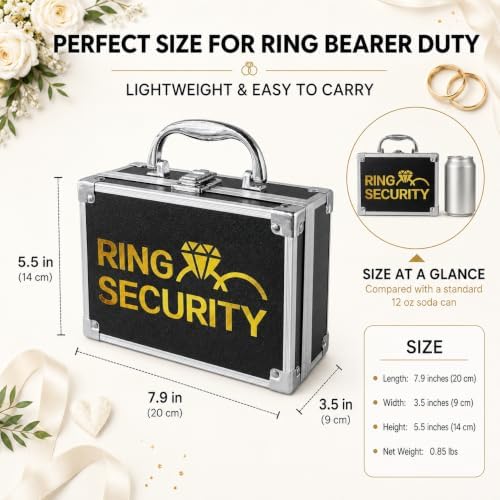 Ring Security Wedding Ring Bearer Box Gifts Set