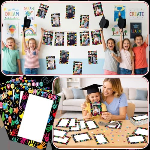 50Pcs Graduation Paper Photo Frames 4x6 K Picture Frame with Clips String