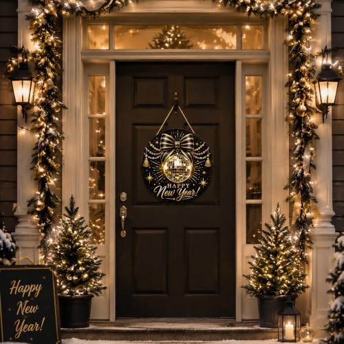 New Years Decorations 2027 - Happy New Year Sign for Front Door