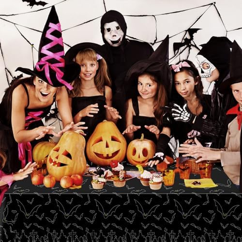 Childom 3 Pack Halloween Tablecloth Rectangle Table,Halloween Decorations