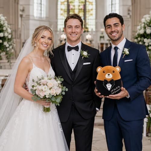 Teddy Bear Stuffed Animal - Will You Be My Groomsman